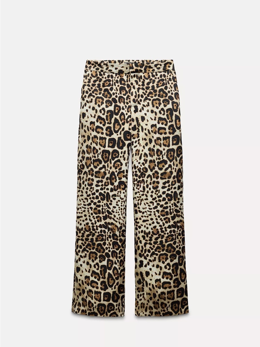Leopard Print Satin Pants
